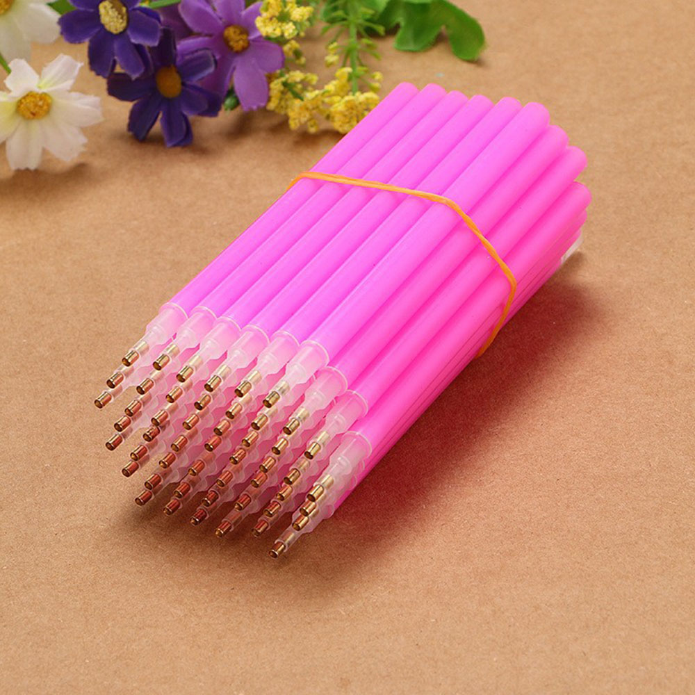 Embroidery Tools - 卸売 50/100 個プラスチックダイヤモンド塗装ペンポイントドリルツール正方形ラウンドドリル刺繍モザイク DIY ハンドクラフトツール