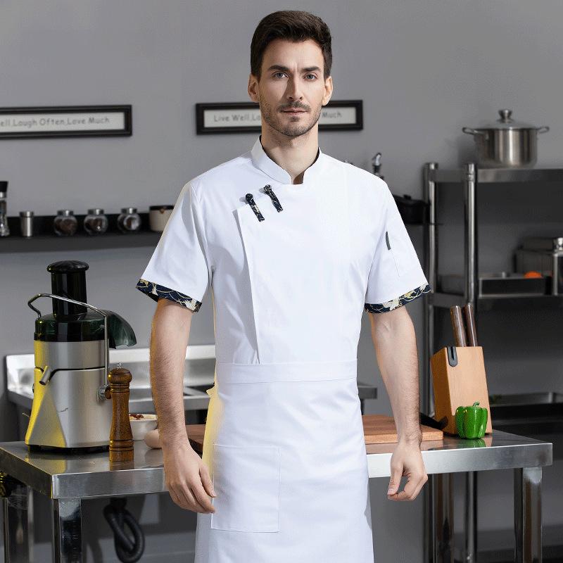夏用ケータリング半袖通気性シェフユニフォーム作業服刺繍名入れ - Embroidery Kitchen のレビューと価格