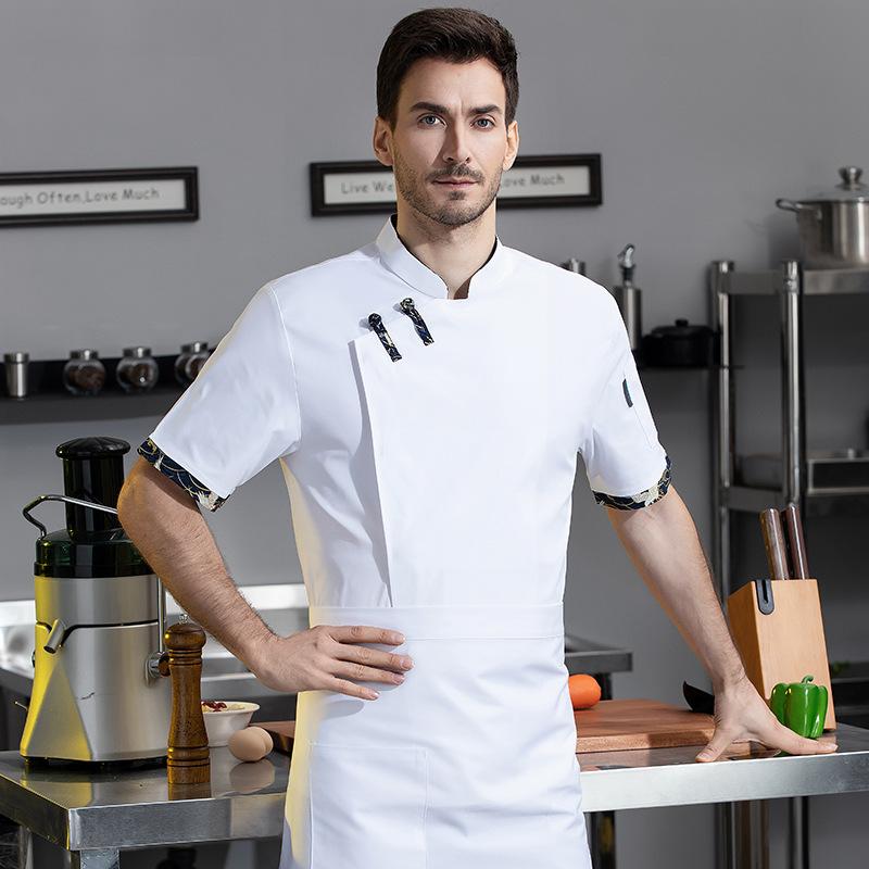 夏用ケータリング半袖通気性シェフユニフォーム作業服刺繍名入れ - Embroidery Kitchen のレビューと価格
