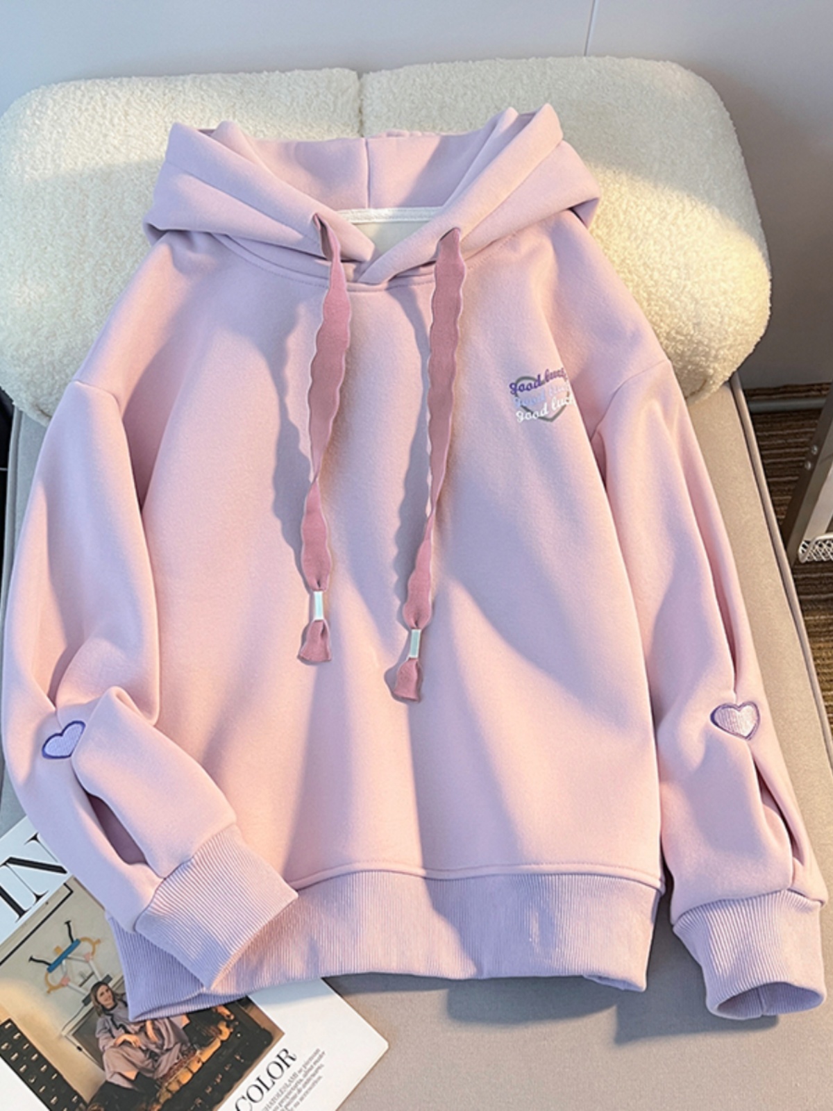 厚手のパーカースウェットシャツ女の子が大好きな刺繍デザインセ - Embroidery Design Love のレビューと価格