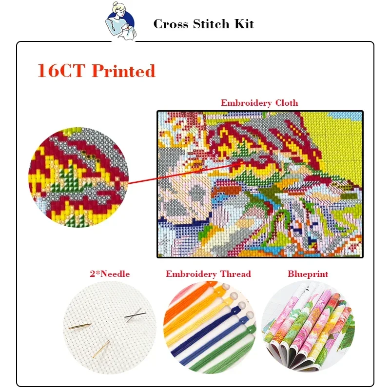 雪だるまパターンのジョイサンデープリントクロスステッチキット - Embroidery X Pattern のレビューと価格