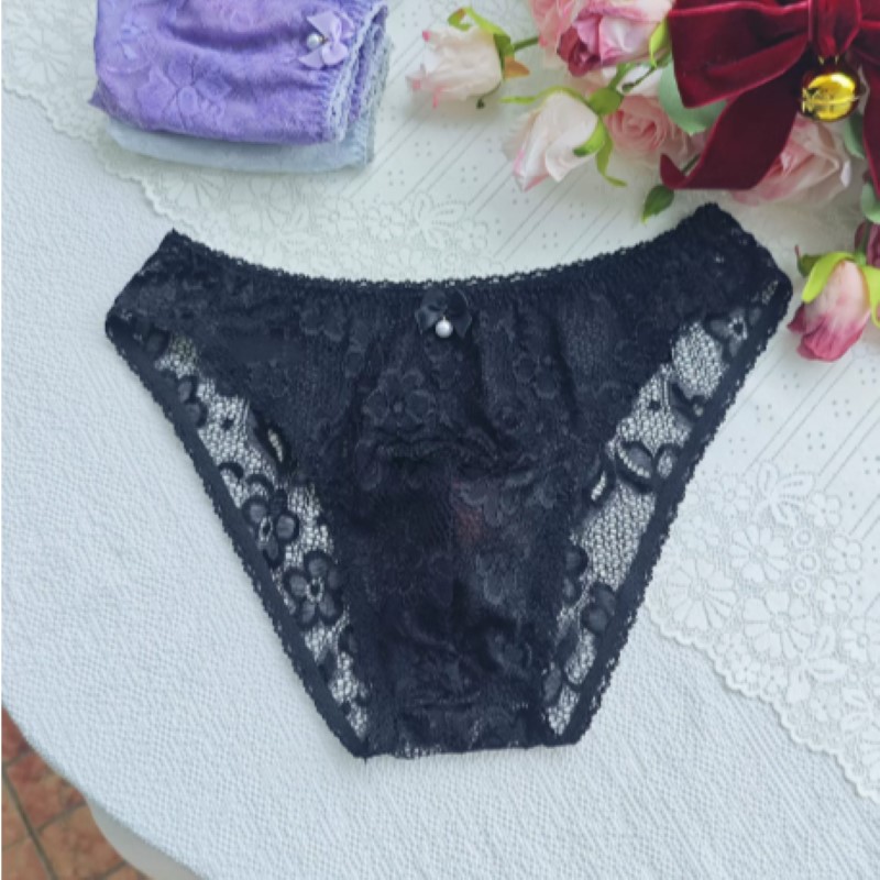 薄手のセクシーな男性用レースパンティーローウエスト刺繍ライブ - Embroidery Lace のレビューと価格