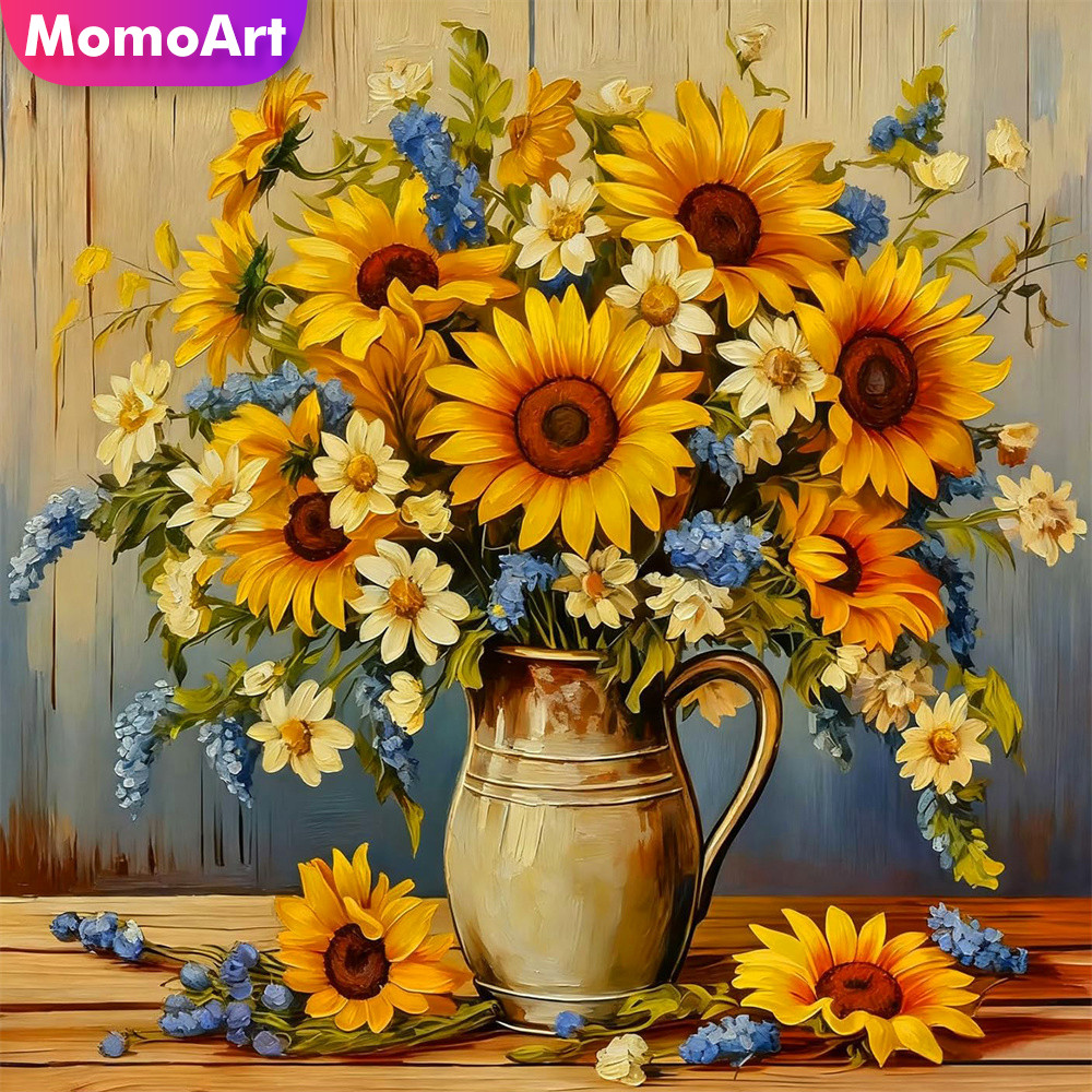 Momoart カウントクロスステッチひまわりデザインプリン - Embroidery Design Patterns Flowers のレビューと価格