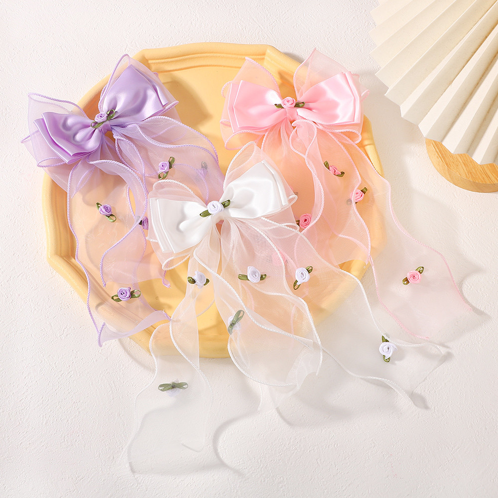 1 個かわいい花の刺繍ヘアクリップ女の子のための素敵なブティ - Embroidery Love のレビューと価格