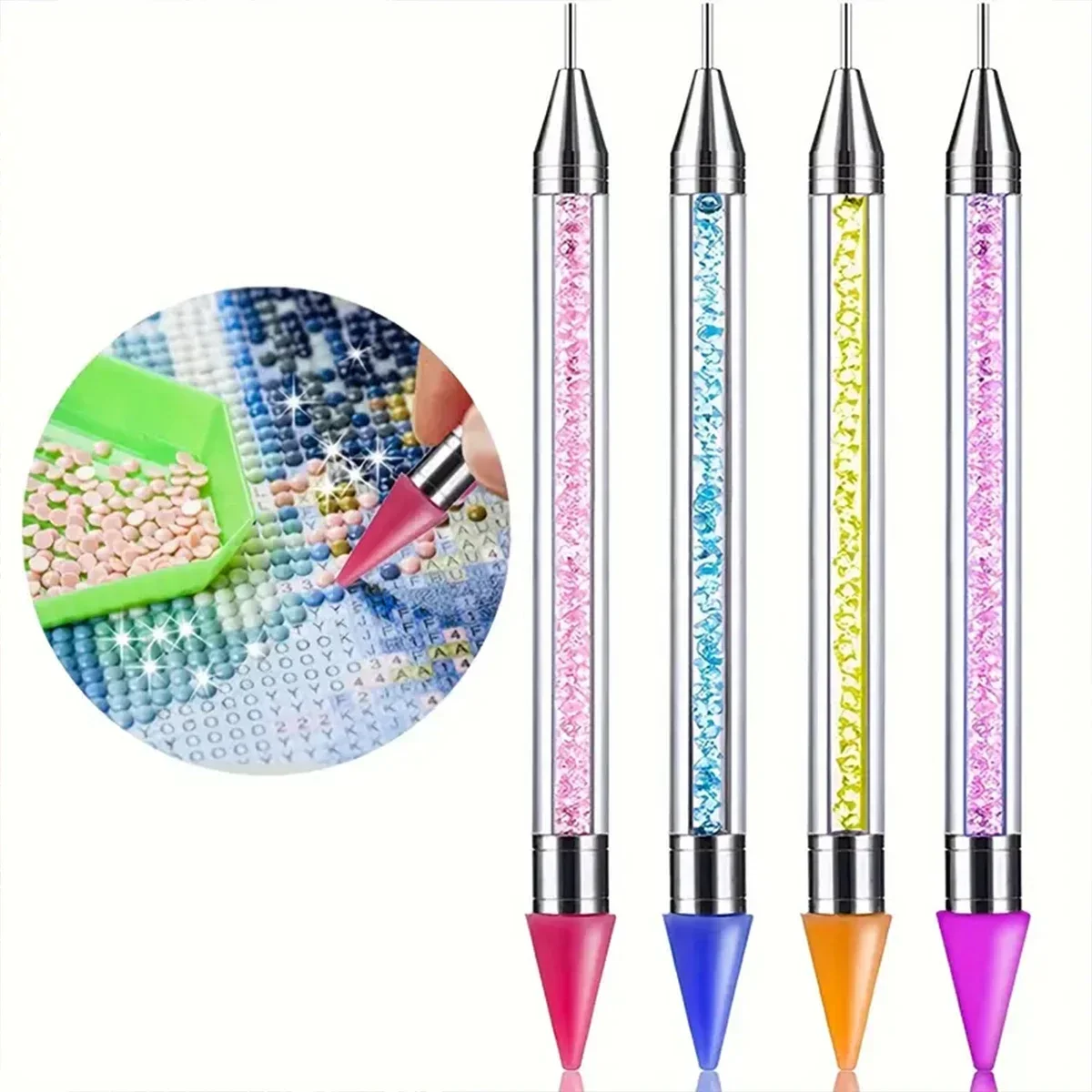 ワックスレスダイヤモンドペインティングツール、ダブルチップ粘 - Embroidery Tools のレビューと価格