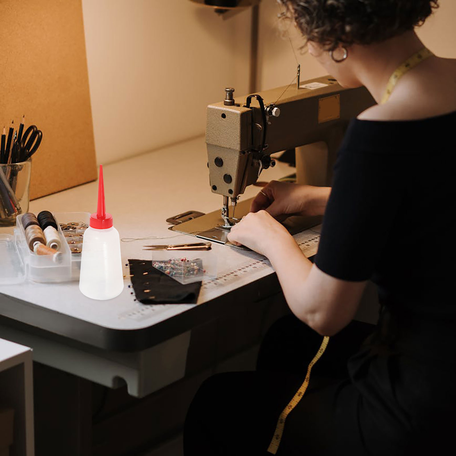 5個入りミシン用オイルボトル プラスチック製 透明 長い注ぎ - Embroidery Tools のレビューと価格